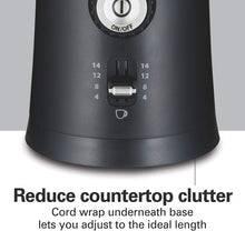 Load image into Gallery viewer, Hamilton Beach 10oz Electric Coffee Grinder with Multiple Grind Settings for up to 14 Cups, Stainless Steel Blades, Black