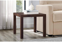 Load image into Gallery viewer, Mainstays Parsons Square End Table, Multiple Colors, Canyon Walnut