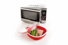 Load image into Gallery viewer, Snips Microwave Cookware Steamer, 67.6 Oz./8.45 Cups, Red