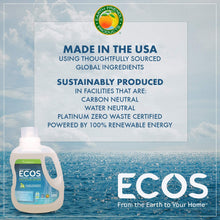 Load image into Gallery viewer, Earth Friendly Products ECOS Liquid Laundry, Lemongrass, 100-Ounce Bottle