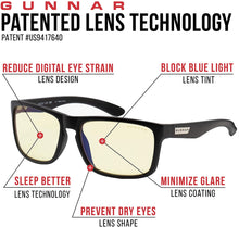 Load image into Gallery viewer, Gunnar Gaming and Computer Eyewear/Intercept Sunglasses - Patented Lens, Reduce Digital Eye Strain, Block 65% of Harmful Blue Light, 100% UV