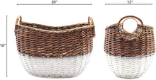 Load image into Gallery viewer, Handcrafted 4 Home GLNY1006 Tall Curved Modern Wicker Basket