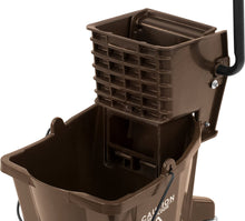 Load image into Gallery viewer, Carlisle 3690869 Commercial Mop Bucket with Side Press Wringer, 26 Quart Capacity, Brown