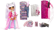 Load image into Gallery viewer, LOL Surprise OMG Remix Kitty K Fashion Doll – with 25 Surprises, Plays Music, with Extra Outfit, Shoes, Hair Brush, Doll Stand, Lyric Magazine, and Record Player Package - For Girls Ages 4+