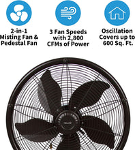 Load image into Gallery viewer, NewAir AF-600 Outdoor Misting Fan, sq. ft. Coverage, 600 Square Foot Effective Range