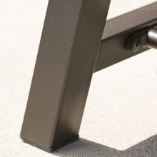 Load image into Gallery viewer, Aromzen Katia Outdoor Acacia Wood Bench with Rustic Metal Accents, Teak Finish