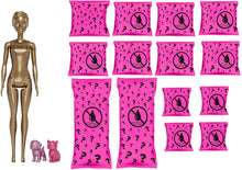Load image into Gallery viewer, Barbie Color Reveal Doll Set with 25 Surprises Including 2 Pets &amp; Day-to-Night Transformation: 15 Mystery Bags Contain Doll Clothes &amp; Accessories for 2 Looks; Water Reveals Look of Metallic Doll