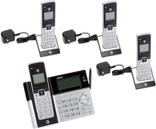 Load image into Gallery viewer, AT&amp;T ATT-TL96423 dect_6.0 4-Handset Landline Telephone, Silver