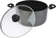 Load image into Gallery viewer, Imusa Charcoal USA IMU-91636 Stock Pot with Glass Lid 10-Quart, Dark Grey, 10Qt