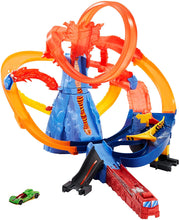 Load image into Gallery viewer, Hot Wheels FTD61 City Volcano Escape Connectable Play Set with Diecast and Mini Toy Car