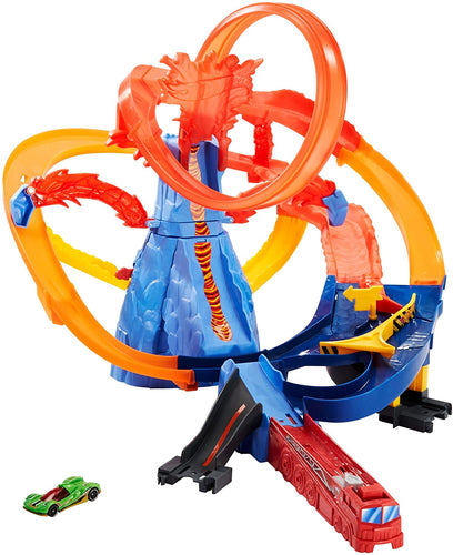 Hot Wheels FTD61 City Volcano Escape Connectable Play Set with Diecast and Mini Toy Car