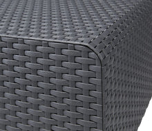 Load image into Gallery viewer, Keter Salta 3-Seater Seating Patio Sofa Sunbrella Cushions in a Resin Plastic Wicker Pattern