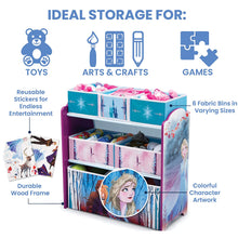 Load image into Gallery viewer, Delta Children 6-Bin Toy Storage Organizer, Disney Frozen