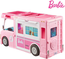 Load image into Gallery viewer, Barbie 3-in-1 DreamCamper Vehicle, approx. 3-ft, Transforming Camper with Pool, Truck, Boat and 50 Accessories, Makes a Great Gift for 3 to 7 Year Olds, Multicolor