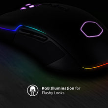 Load image into Gallery viewer, Cooler Master CM310 Gaming Mouse with Ambidextrous Grips, 10000 DPI Optical Sensor, and RGB Illumination
