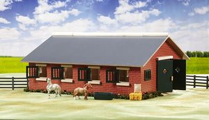 Breyer Stablemates Deluxe Horse Stable Set | 19 Piece Play Set with 2 Horses | 28" x 16" x 8.5" | 1:32 Scale | Model #59209,Multicolor
