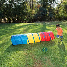 Load image into Gallery viewer, Pacific Play Tents Kids Find Me Multi Color 6 Foot Crawl Tunnel - Red, Yellow &amp; Blue