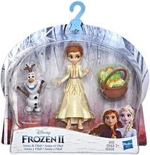 Load image into Gallery viewer, Disney Frozen Anna &amp; Olaf Small Dolls with Basket Accessory, Inspired by The Frozen 2 Movie