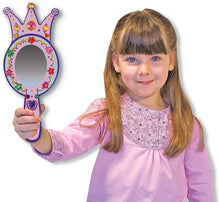 Load image into Gallery viewer, Melissa &amp; Doug Decorate-Your-Own Wooden Princess Mirror