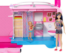 Load image into Gallery viewer, Barbie Camper Pops Out into Play Set with Pool!