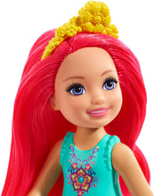Load image into Gallery viewer, Barbie Dreamtopia Chelsea Sprite Doll, 7-inch, with Pink Hair Wearing Fashion and Accessories, Multi (GJJ97)