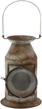 Load image into Gallery viewer, Deco 79 20346 Metal Glass Candle Lantern, 8&quot;W/19&quot;H