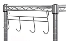 Load image into Gallery viewer, Muscle Rack WS241459-5S 5 Tier Wire Shelving with Hooks in Silver, 59" Height, 24" Width, 14" Length