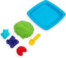 Load image into Gallery viewer, Kinetic Sand, Sandbox Playset with 1lb of Green and 3 Molds, for Ages 3 and Up