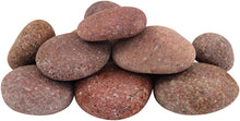 Load image into Gallery viewer, Margo Garden Products 1-3" 30lbs Rainforest Rosa Mexican Beach Pebbles, Medium, Red/Rose