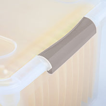 Load image into Gallery viewer, IRIS USA, Inc. 34 Quart Store And Slide File Box-Tan Handle, Clear