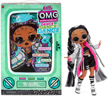 Load image into Gallery viewer, LOL Surprise OMG Dance Dance Dance B-Gurl Fashion Doll with 15 Surprises Including Magic Black Light, Shoes, Hair Brush, Doll Stand and TV Package - Great Gift for Girls Age 4+