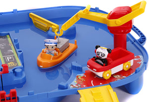 Jada Toys AquaPlay Ryan's World Water Playset, Indoor and Outdoor Water Toy, Red and Blue Water Table, 2 Characters, 2 Boats Included
