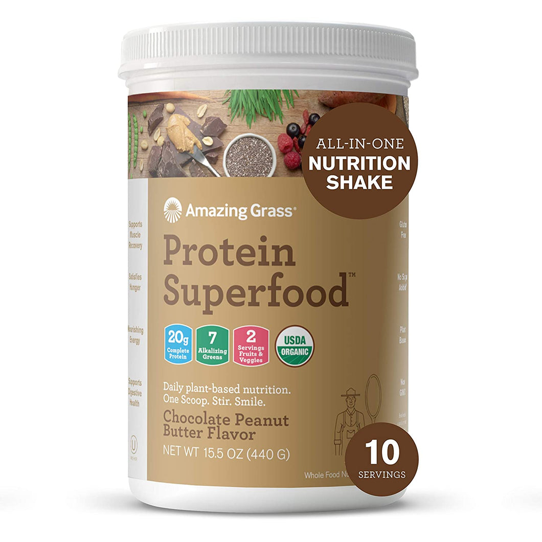 Amazing Grass Protein Superfood: Vegan Protein Powder, All in One Nutrition Shake