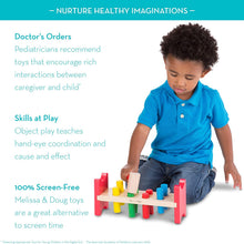 Load image into Gallery viewer, Melissa &amp; Doug Deluxe Wooden Pound-A-Peg Toy With Hammer