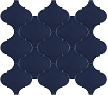 Load image into Gallery viewer, SomerTile FNU8PLBL Provenzale Lantern Bleu Porcelain Floor and Wall Tile, 8" x 8", Blue (24-pack)