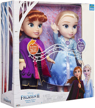 Load image into Gallery viewer, Disney Frozen 2 Princess Anna and Elsa Singing Sisters Interactive Feature Dolls Set| Includes Both Dolls| Approximately 14 Inches Tall| Ages 3 Years &amp; Up
