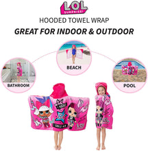 Load image into Gallery viewer, L.O.L. Surprise Soft Cotton Hooded Bath Towel Wrap