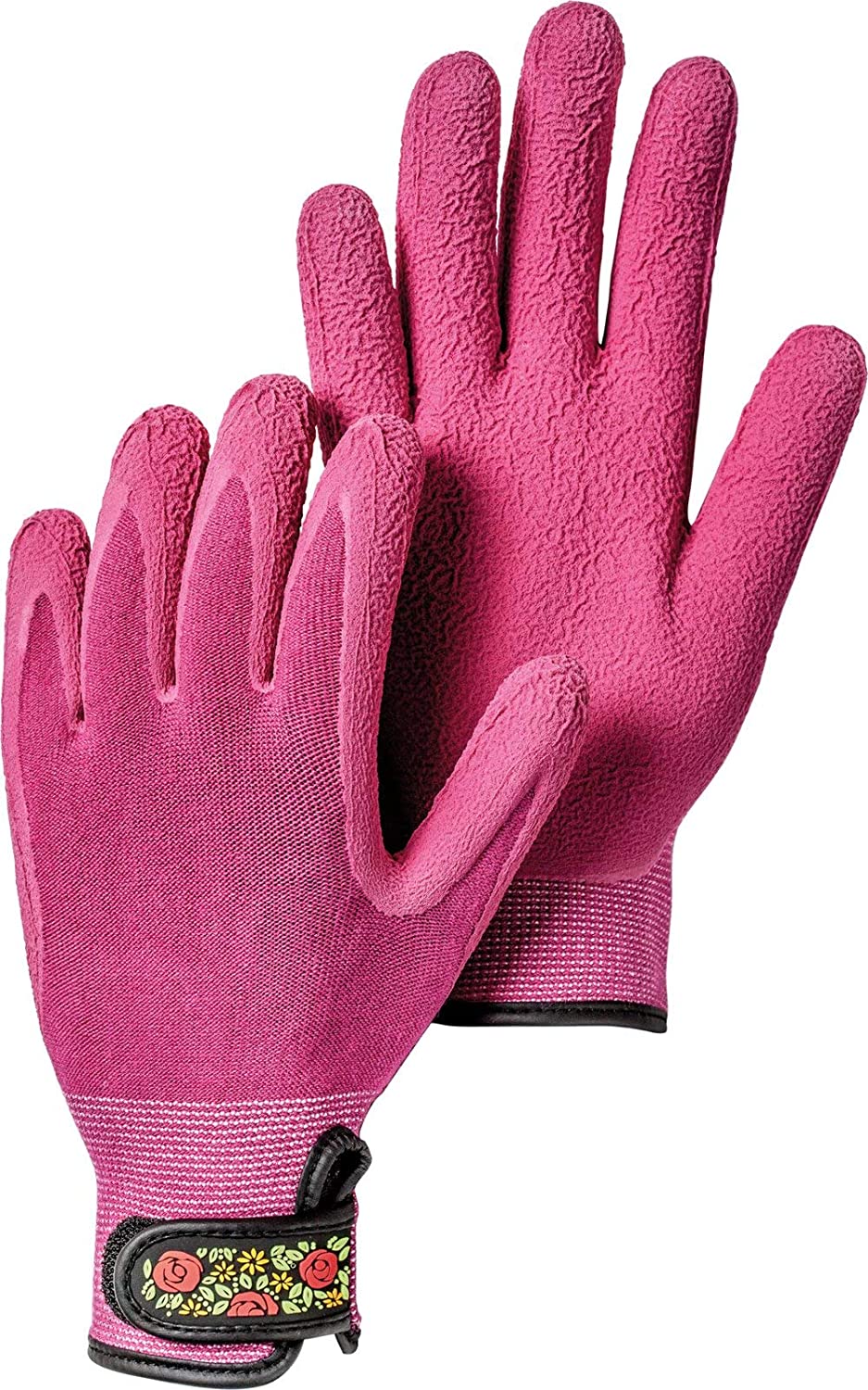 Hestra Garden Bamboo Latex Dip Women’s Gardening Gloves - Fuchsia - 6