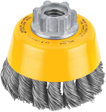 Load image into Gallery viewer, Dewalt  DW4910 5 Pack 3-Inch by 5/8-Inch-11 Knotted Cup Brush/Carbon Steel .020-Inch