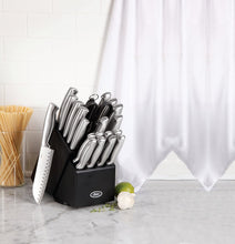 Load image into Gallery viewer, Oster High-Carbon Stainless Steel Cutlery Knife Block Set