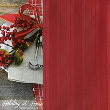 Load image into Gallery viewer, Newbridge Christmas Satin Stripe No-Iron Soil Resistant Fabric Holiday Tablecloths