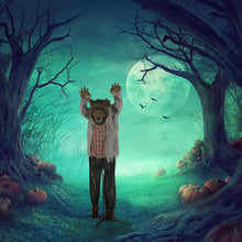 Load image into Gallery viewer, Haunted Hill Farm HHWOLF-1FLSA Life-Size Animatronic Werewolf, Indoor/Outdoor Halloween Decoration, Multi