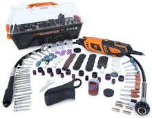 Load image into Gallery viewer, WEN 23190 1.3-Amp Variable Speed Steady-Grip Rotary Tool with 190-Piece Accessory Kit, Flex Shaft, and Carrying Case