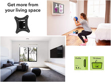 Load image into Gallery viewer, AVF EL101B-A Adjustable Tilt Low Profile TV Mount for 12-Inch to 25-Inch TV or Monitor, Black, Universal TV Wall Mounting Bracket, VESA 50 x 50 to 100 x 100, Easy to Install, All Hardware Included