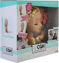 Load image into Gallery viewer, CGH Cute Girls Hairstyles! Styling Head - Straight Blonde Hair Doll