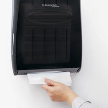 Load image into Gallery viewer, Kimberly Clark Professional Universal Folded Paper Towel Dispenser (09905), for Kleenex and Scott Brand Multifold and C-fold, 13.3” x, 5.9” x 18.9”, Smoke (Black)