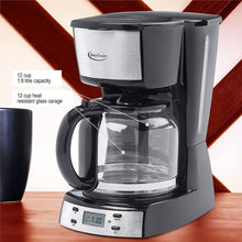 Load image into Gallery viewer, Betty Crocker BC-2809CB 12-Cup Stainless Steel Coffee Maker, Multicolor