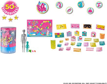 Load image into Gallery viewer, Barbie Color Reveal Set with 50+ Surprises Including 2 Dolls, 3 Pets &amp; 36 Slumber Party-Themed Accessories; Water Reveals Dolls’ &amp; Pets’ Looks &amp; Creates Color Change on Certain Pieces; 28 Mystery Bags