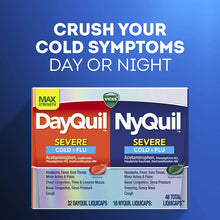 Load image into Gallery viewer, Vicks DayQuil and NyQuil SEVERE Cough, Cold and Flu Relief, 48 LiquiCaps (32 DayQuil and 16 NyQuil) - Sore Throat, Fever, and Congestion Relief, Day or Night (Packaging May Vary)