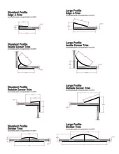 Load image into Gallery viewer, Fasade - 4 ft Decorative Vinyl Large Profile Inside Corner Trim Argent Silver